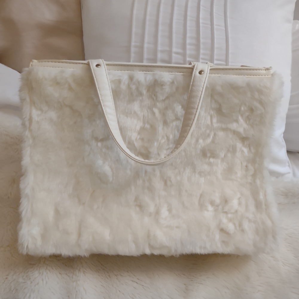 Charming Charlie faux fur handbag